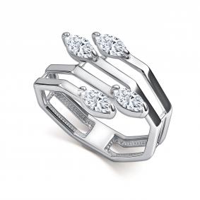 Серебряное кольцо АЛЬКОР 01-5092/00КЦ-00 с фианитом 01-5092/00КЦ-00 фото