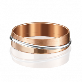 Обручальное кольцо из комбинированного золота Platina 01-5097-00-000-1111-39 01-5097-00-000-1111-39 фото