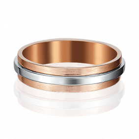 Обручальное кольцо из комбинированного золота Platina 01-5116-00-000-1111-39 01-5116-00-000-1111-39 фото