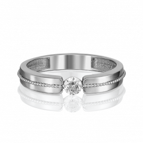 Кольцо из белого золота Platina 01-5120-00-101-1120-30 с бриллиантом 01-5120-00-101-1120-30 фото