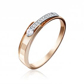 Кольцо из комбинированного золота Platina 01-5124-00-101-1111-30 с бриллиантом 01-5124-00-101-1111-30 фото