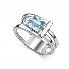 Серебряное кольцо АЛЬКОР 01-5153/00ТБ-00 с топазом 01-5153/00ТБ-00 фото