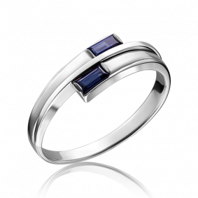 Кольцо из белого золота Platina 01-5160-00-102-1120-30 с сапфиром 01-5160-00-102-1120-30 фото