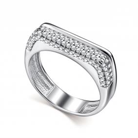 Серебряное кольцо АЛЬКОР 01-5173/00КЦ-00 с фианитом 01-5173/00КЦ-00 фото