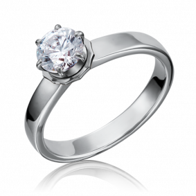 Кольцо из белого золота Platina 01-5178-00-501-1120-38 с фианитом 01-5178-00-501-1120-38 фото