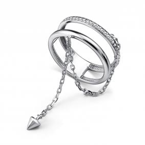 Серебряное кольцо АЛЬКОР 01-5180/00КЦ-00 с фианитом 01-5180/00КЦ-00 фото