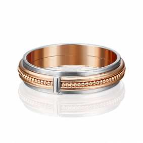 Обручальное кольцо из комбинированного золота 5 мм Platina 01-5188-00-000-1111-39 01-5188-00-000-1111-39 фото