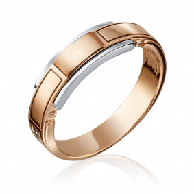 Кольцо из комбинированного золота Platina 01-5192-00-000-1111-48 01-5192-00-000-1111-48 фото