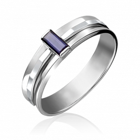 Кольцо из белого золота Platina 01-5198-00-102-1120-30 с сапфиром 01-5198-00-102-1120-30 фото