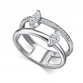 Серебряное кольцо АЛЬКОР 01-5201/00КЦ-00 с фианитом 01-5201/00КЦ-00 фото