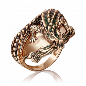 Золотое кольцо Platina 01-5205-00-000-1110-59 с эмалью 01-5205-00-000-1110-59 фото