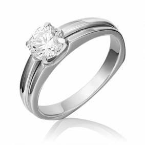 Кольцо из белого золота Platina 01-5208-00-501-1120-38 с фианитом 01-5208-00-501-1120-38 фото