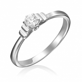 Кольцо из белого золота Platina 01-5224-00-101-1120-30 с бриллиантом 01-5224-00-101-1120-30 фото