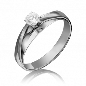 Кольцо из белого золота Platina 01-5241-00-501-1120-38 с фианитом 01-5241-00-501-1120-38 фото