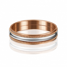 Обручальное кольцо из комбинтрованного золота Platina 01-5245-00-000-1111-39 01-5245-00-000-1111-39 фото