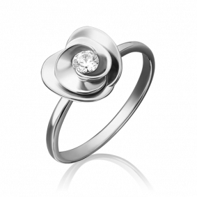 Кольцо из белого золота Platina 01-5263-00-501-1120-38 с фианитом 01-5263-00-501-1120-38 фото