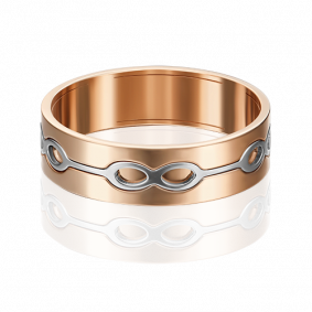 Обручальное кольцо из комбинированного золота Platina 01-5280-00-000-1111-39 01-5280-00-000-1111-39 фото