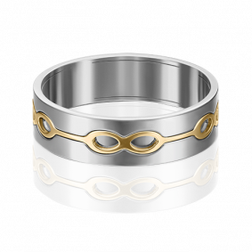 Обручальное кольцо из комбинированного золота Platina 01-5280-00-000-1121-39 01-5280-00-000-1121-39 фото