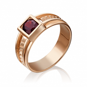 Золотое кольцо Platina 01-5281-00-204-1110-57 с гранатом 01-5281-00-204-1110-57 фото