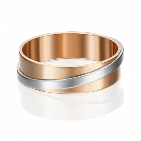 Обручальное кольцо из комбинированного золота Platina 01-5282-00-000-1111-39 01-5282-00-000-1111-39 фото