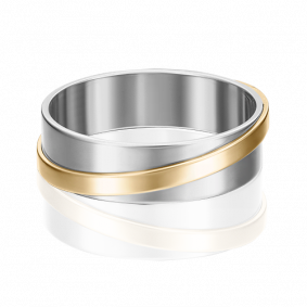 Обручальное кольцо из комбинированного золота Platina 01-5282-00-000-1121-39 01-5282-00-000-1121-39 фото