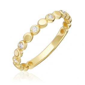 Кольцо из лимонного золота Platina 01-5291-00-401-1130-48 с фианитом 01-5291-00-401-1130-48 фото