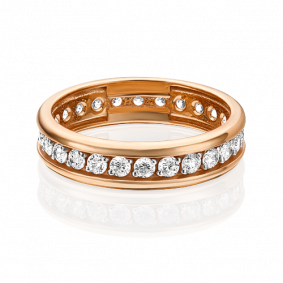 Золотое обручальное кольцо Platina с фианитом 01-5308-00-501-1110-38 01-5308-00-501-1110-38 фото