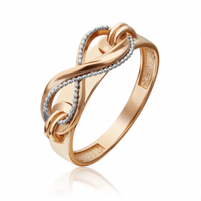 Кольцо из комбинированного золота Platina 01-5310-00-000-1111-48 01-5310-00-000-1111-48 фото