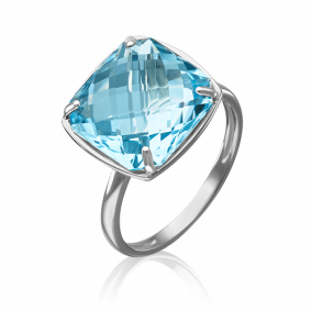 Кольцо из белого золота Platina 01-5313-00-201-1120-46 с топазом 01-5313-00-201-1120-46 фото