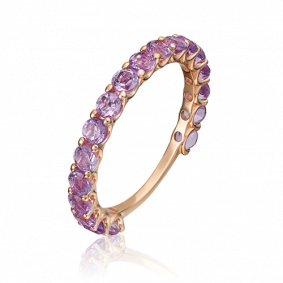 Золотое кольцо Platina 01-5317-00-203-1110-57 с аметистом 01-5317-00-203-1110-57 фото