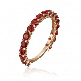 Золотое кольцо Platina 01-5317-00-204-1110-57 с гранатом 01-5317-00-204-1110-57 фото