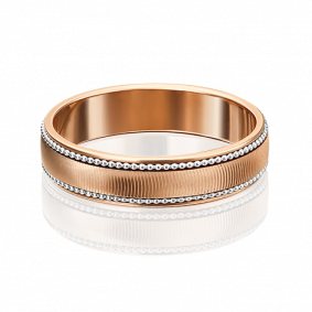 Обручальное кольцо из комбинированное золота Platina 01-5318-00-000-1111-39 01-5318-00-000-1111-39 фото