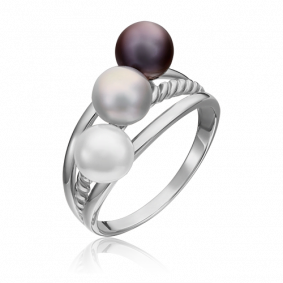 Кольцо из белого золота Platina 01-5331-01-301-1120-31 с жемчугом 01-5331-01-301-1120-31 фото