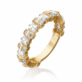 Кольцо из лимонного золота Platina 01-5332-00-501-1130-38 с фианитом 01-5332-00-501-1130-38 фото