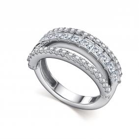 Серебряное кольцо АЛЬКОР 01-5332/00КЦ-00 с фианитом 01-5332/00КЦ-00 фото