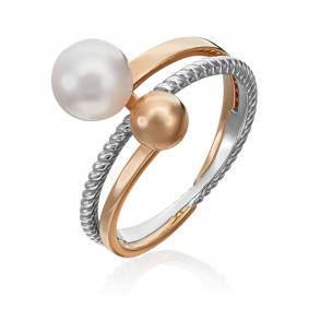 Кольцо из комбинированного золота Platina 01-5333-00-301-1111-31 с жемчугом 01-5333-00-301-1111-31 фото