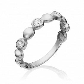 Кольцо из белого золота Platina 01-5344-00-501-1120-38 с фианитом 01-5344-00-501-1120-38 фото