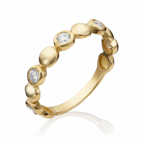 Кольцо из лимонного золота Platina 01-5344-00-501-1130-38 с фианитом 01-5344-00-501-1130-38 фото