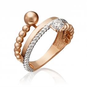 Золотое кольцо Platina 01-5345-00-501-1110-38 с фианитом 01-5345-00-501-1110-38 фото