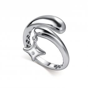 Серебряное кольцо АЛЬКОР 01-5358/00КЦ-00 с фианитом 01-5358/00КЦ-00 фото