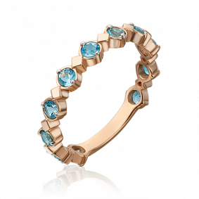 Золотое кольцо Platina 01-5365-00-201-1110-57 с топазом 01-5365-00-201-1110-57 фото