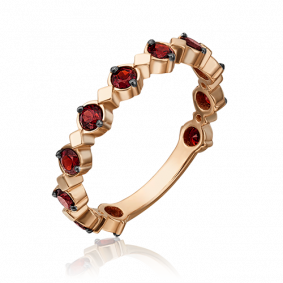 Золотое кольцо Platina 01-5365-00-204-1110-57 с гранатом 01-5365-00-204-1110-57 фото