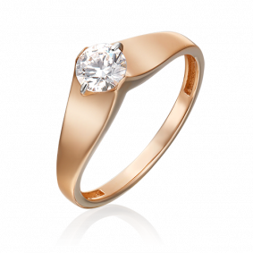 Золотое кольцо Platina 01-5369-00-501-1110-38 с фианитом 01-5369-00-501-1110-38 фото