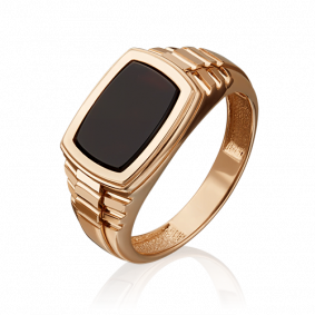 Золотое кольцо Platina 01-5387-00-281-1110-46 с ониксом 01-5387-00-281-1110-46 фото