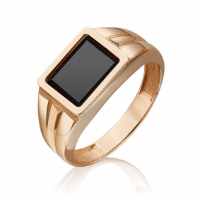 Золотое кольцо Platina 01-5388-00-281-1110-46 с ониксом 01-5388-00-281-1110-46 фото