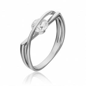 Кольцо из белого золота Platina 01-5395-00-401-1120 с фианитом 01-5395-00-401-1120 фото