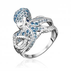 Серебряное кольцо Platina 01-5396-00-404-0200 с фианитом 01-5396-00-404-0200 фото