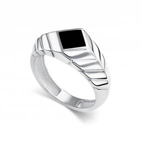 Серебряное кольцо АЛЬКОР 01-5397/0ЭМ3-00 с эмалью 01-5397/0ЭМ3-00 фото