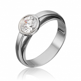 Кольцо из белого золота Platina 01-5405-00-501-1120-38 с фианитом 01-5405-00-501-1120-38 фото