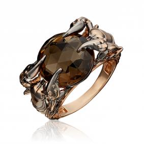 Золотое кольцо Platina 01-5406-00-202-1110-46 с кварцем 01-5406-00-202-1110-46 фото